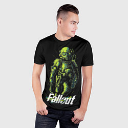 Футболка спортивная мужская Fallout green, цвет: 3D-принт — фото 2