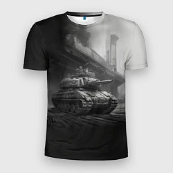 Футболка спортивная мужская Мощный танк, цвет: 3D-принт