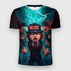 Футболка спортивная мужская ACDC cartoon, цвет: 3D-принт