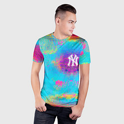 Футболка спортивная мужская New York Yankees - baseball team - logo, цвет: 3D-принт — фото 2