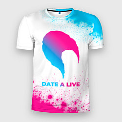 Мужская спорт-футболка Date A Live neon gradient style