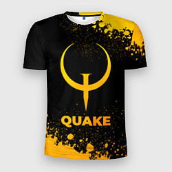 Футболка спортивная мужская Quake - gold gradient, цвет: 3D-принт