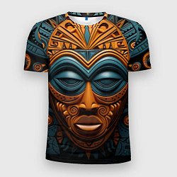 Футболка спортивная мужская Африканские маски, цвет: 3D-принт