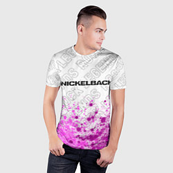 Футболка спортивная мужская Nickelback rock legends посередине, цвет: 3D-принт — фото 2