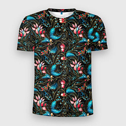 Футболка спортивная мужская Узор из страз на темном фоне, цвет: 3D-принт
