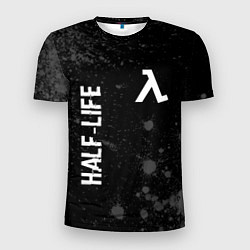 Футболка спортивная мужская Half-Life glitch на темном фоне вертикально, цвет: 3D-принт
