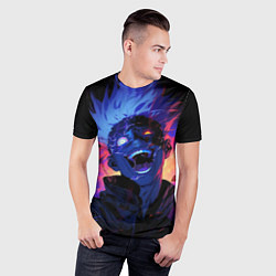 Футболка спортивная мужская Сатору Годжо в безумии - Магическая битва, цвет: 3D-принт — фото 2
