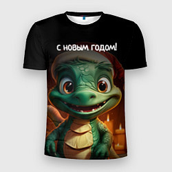 Футболка спортивная мужская С новым годом дракона, цвет: 3D-принт