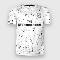 Мужская спорт-футболка The Neighbourhood glitch на светлом фоне посередин