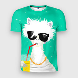 Футболка спортивная мужская Лама - альпака на чиле, цвет: 3D-принт