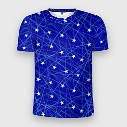 Мужская спорт-футболка Звездопад на синем