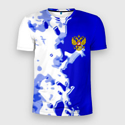 Футболка спортивная мужская Россия спортивная коллекция 2023, цвет: 3D-принт