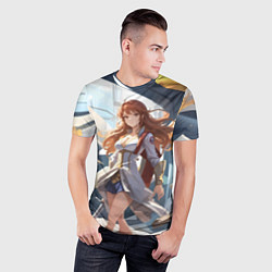 Футболка спортивная мужская Аниме девушка с мечом, цвет: 3D-принт — фото 2
