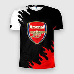 Футболка спортивная мужская Arsenal fc flame, цвет: 3D-принт