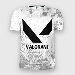 Мужская спорт-футболка Valorant glitch на светлом фоне
