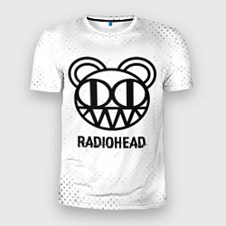 Футболка спортивная мужская Radiohead glitch на светлом фоне, цвет: 3D-принт