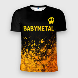 Футболка спортивная мужская Babymetal - gold gradient посередине, цвет: 3D-принт