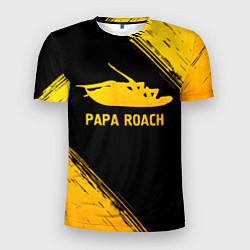 Футболка спортивная мужская Papa Roach - gold gradient, цвет: 3D-принт