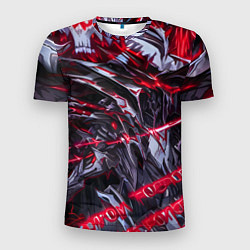 Мужская спорт-футболка Красная адская броня