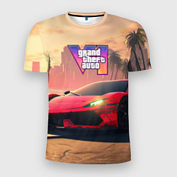 Мужская спорт-футболка GTA 6 спортивное авто