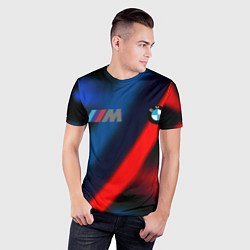 Футболка спортивная мужская BMW sport абстракция, цвет: 3D-принт — фото 2