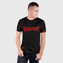 Футболка спортивная мужская Bullet for my valentine rose album, цвет: 3D-принт — фото 2