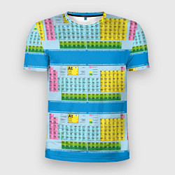 Футболка спортивная мужская Узор из таблицы Менделеева, цвет: 3D-принт