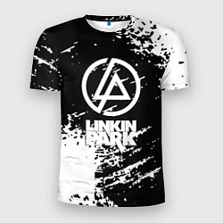 Футболка спортивная мужская Linkin park logo краски текстура, цвет: 3D-принт