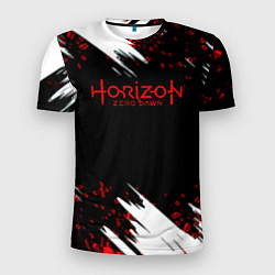 Футболка спортивная мужская Horizon zero dawn краски, цвет: 3D-принт