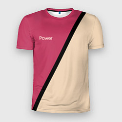 Мужская спорт-футболка Power бежево-розовый