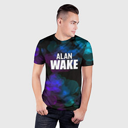 Футболка спортивная мужская Alan wake текстура, цвет: 3D-принт — фото 2