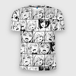 Мужская спорт-футболка Ahegao pattern