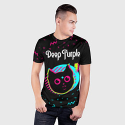 Футболка спортивная мужская Deep Purple - rock star cat, цвет: 3D-принт — фото 2