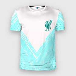 Мужская спорт-футболка Liverpool logo texture fc