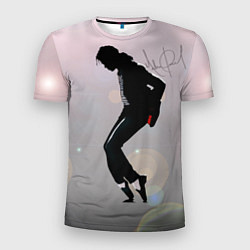 Футболка спортивная мужская Майкл Джексон под прожекторами - с автографом, цвет: 3D-принт