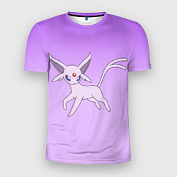 Мужская спорт-футболка Espeon Pokemon - розовая кошка покемон