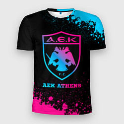 Мужская спорт-футболка AEK Athens - neon gradient