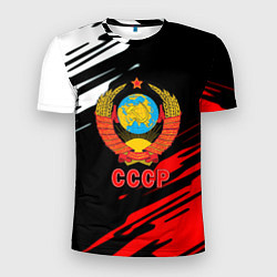 Футболка спортивная мужская СССР краски текстура, цвет: 3D-принт