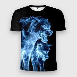 Футболка спортивная мужская Волки призраки, цвет: 3D-принт