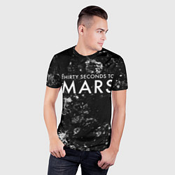 Футболка спортивная мужская Thirty Seconds to Mars black ice, цвет: 3D-принт — фото 2