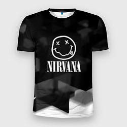 Футболка спортивная мужская Nirvana текстура рок, цвет: 3D-принт