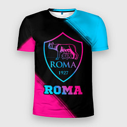 Мужская спорт-футболка Roma - neon gradient