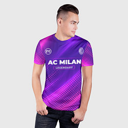 Футболка спортивная мужская AC Milan legendary sport grunge, цвет: 3D-принт — фото 2