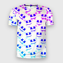 Футболка спортивная мужская Marshmello pattern neon, цвет: 3D-принт