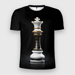 Футболка спортивная мужская Белый король - шахматы, цвет: 3D-принт