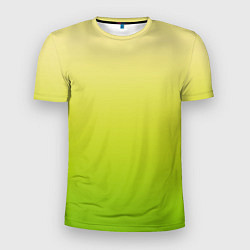 Футболка спортивная мужская Градиент лимонный жёлто-салатовый, цвет: 3D-принт