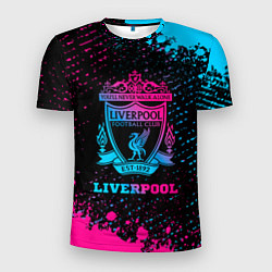 Мужская спорт-футболка Liverpool - neon gradient