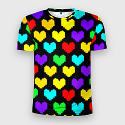 Мужская спорт-футболка Undertale heart pattern