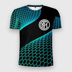 Футболка спортивная мужская Inter football net, цвет: 3D-принт