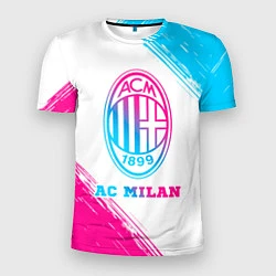Футболка спортивная мужская AC Milan neon gradient style, цвет: 3D-принт